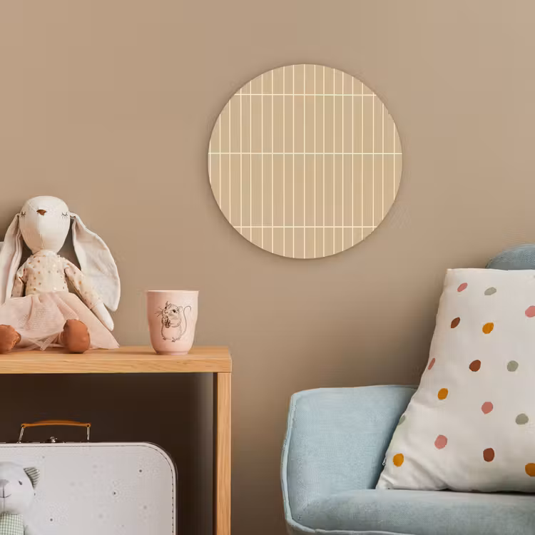 Verticaal - Wandtegel - Zand - Beige Wandcirkel kunststof plaat 5mm dik klein 188 -tsfeer1_kind