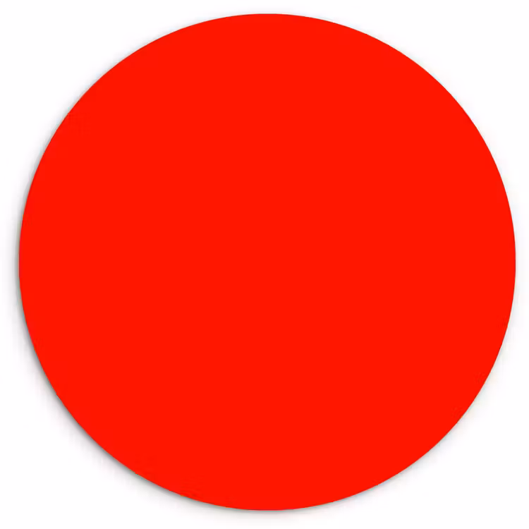 Vibrant - Vermilion - Rood Wandcirkel kunststof plaat 5mm dik klein 188 -3d