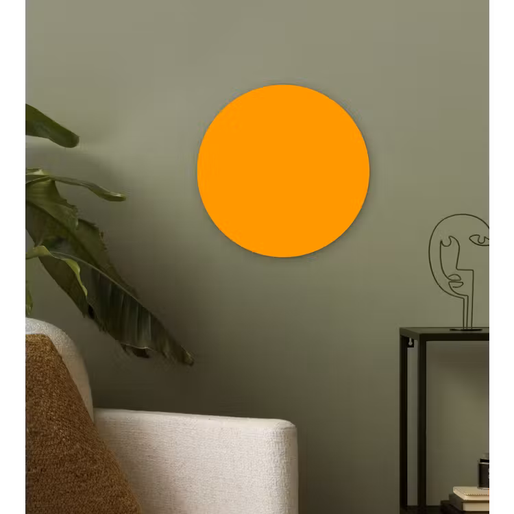 Warm - Ochre - Oranje Wandcirkel kunststof plaat 5mm dik klein 188 -sfeer3