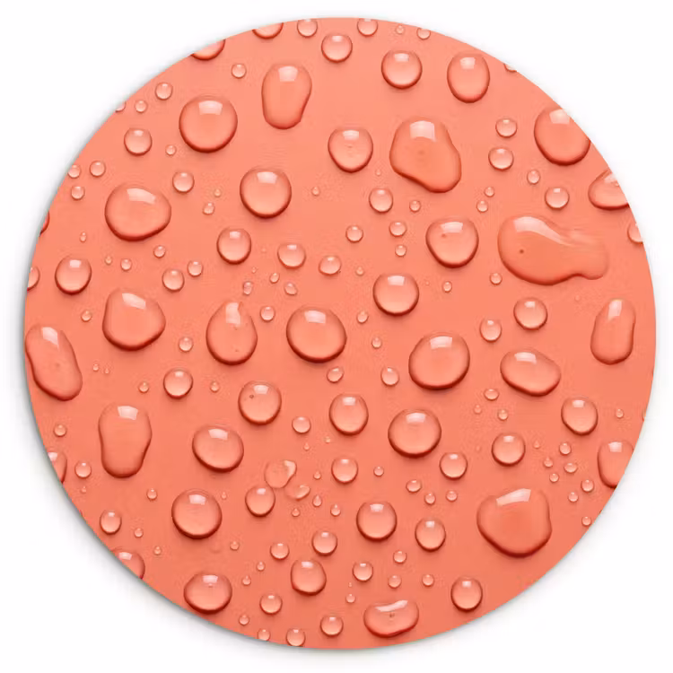 Water - Druppels - Roze Wandcirkel kunststof plaat 5mm dik klein -3d