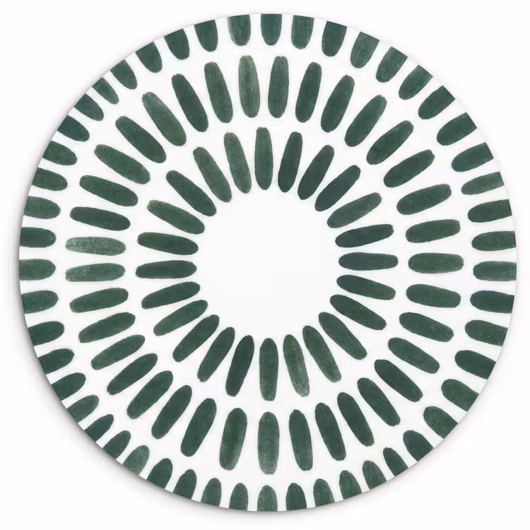 Abstract - Cirkel - Patroon - Modern - Groen Wandcirkel kunststof plaat 5mm dik klein -3d