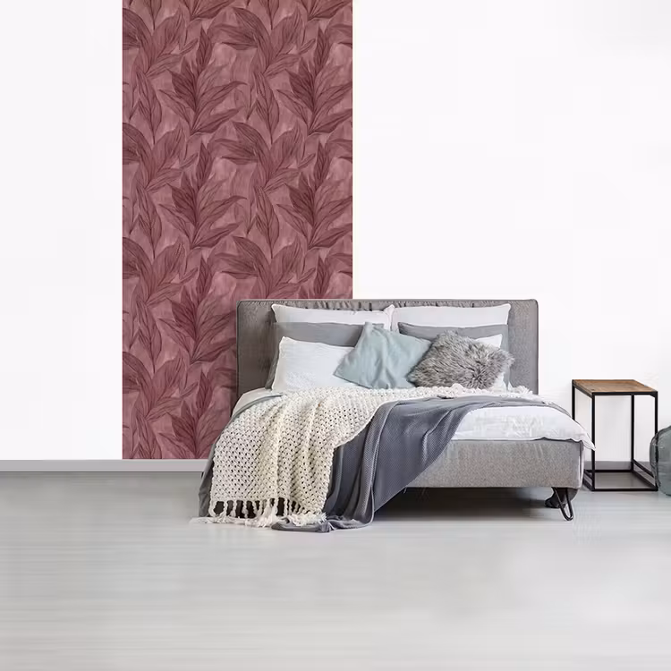 Bladeren - Patroon - Paars fotobehang vinyl groot 64 -slaapkamer