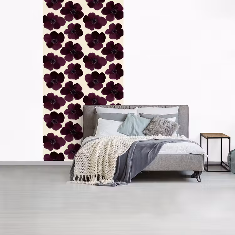 Bloemen - Aquarel - Paars fotobehang vinyl groot 64 -slaapkamer