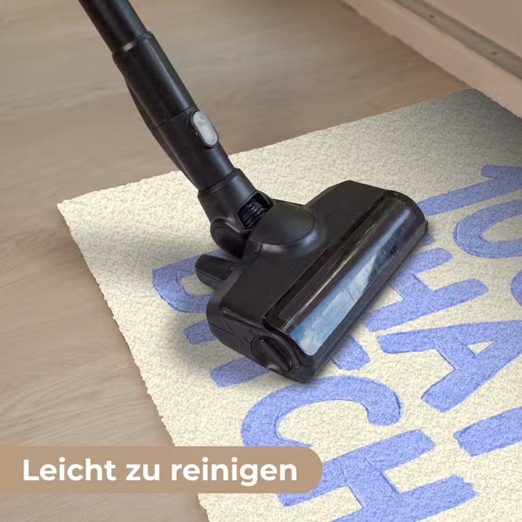 100% that bitch - Blauw - Wit Deurmat klein -reinigen_DE