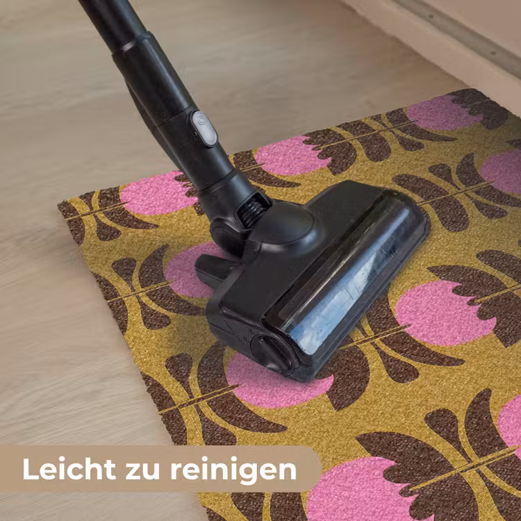 Abstract - Bloemen - Roze Deurmat klein 898 -reinigen_DE