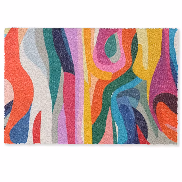 Abstract - Kleurrijk - Golven - Lijnen Deurmat klein -zkaufland3d
