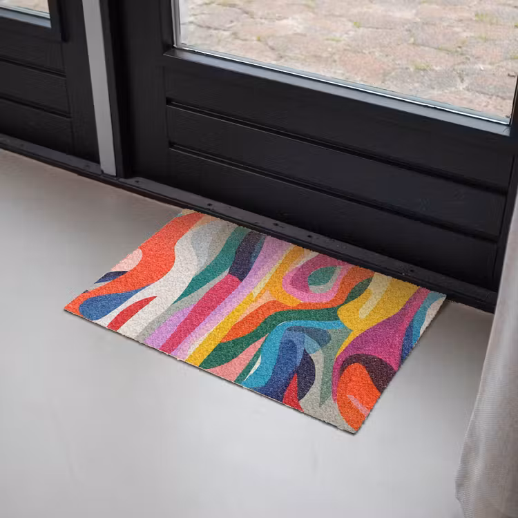 Abstract - Kleurrijk - Golven - Lijnen Deurmat klein -sfeer2