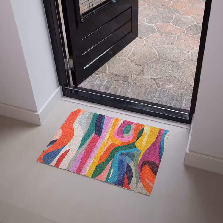Abstract - Kleurrijk - Golven - Lijnen Deurmat klein -sfeer5