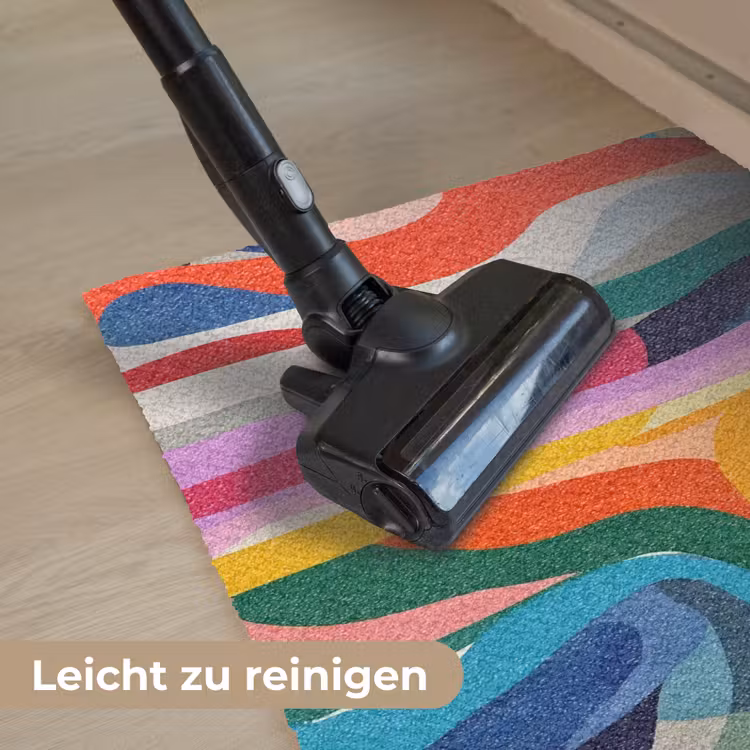 Abstract - Kleurrijk - Golven - Lijnen Deurmat klein -reinigen_DE
