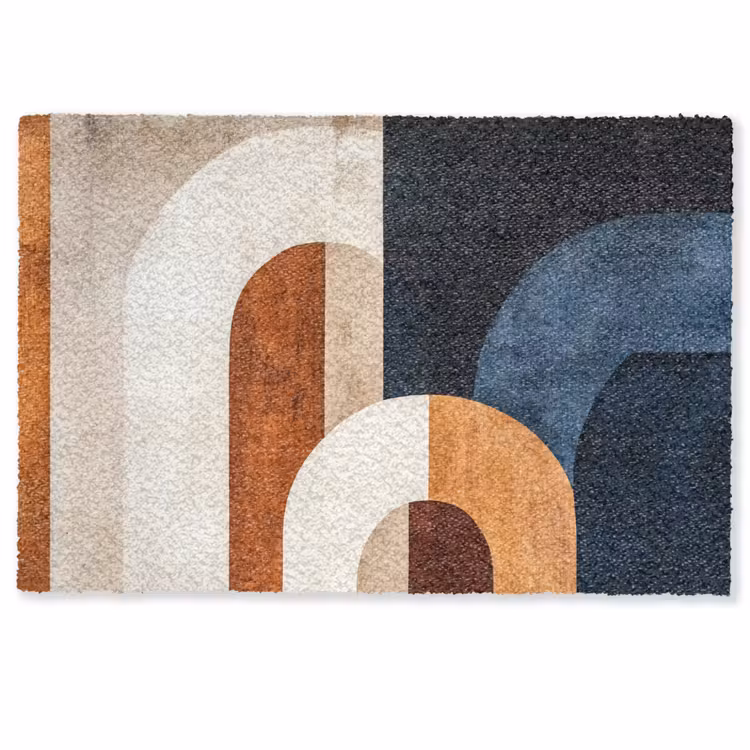 Abstract - Vormen - Donkerblauw Deurmat klein -zkaufland3d