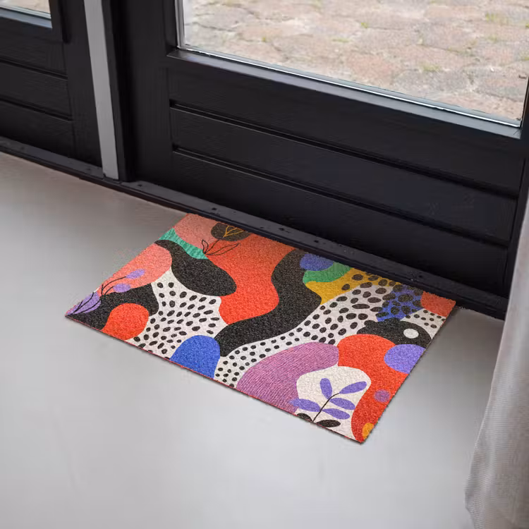 Abstract - Vormen - Kleuren - Stippen Deurmat klein -sfeer2