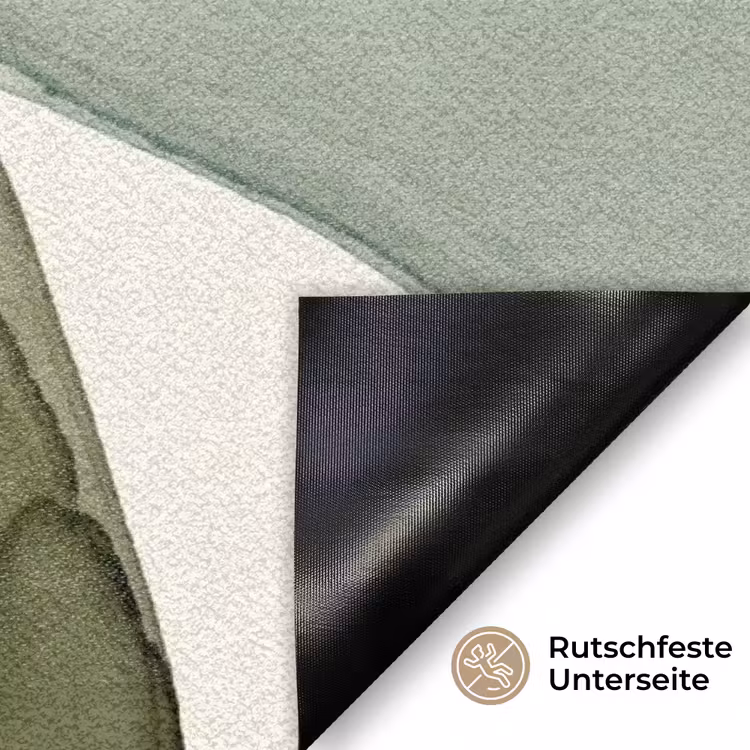 Abstract - Vormen - Modern - Kunst - Groen - Bruin Deurmat klein -antislip_DE