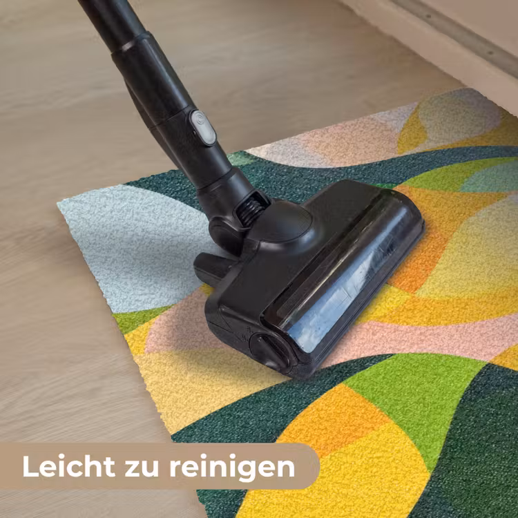Abstract - Geel - Roze - Groen Deurmat klein -reinigen_DE