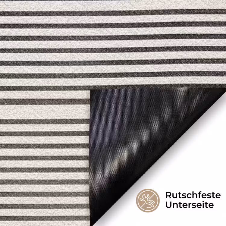 Abstract - Japandi - Beige - Modern Deurmat klein -antislip_DE