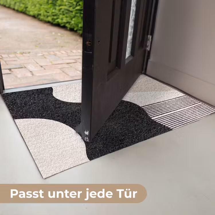Abstract - Japandi - Beige - Modern Deurmat klein -USP_DE