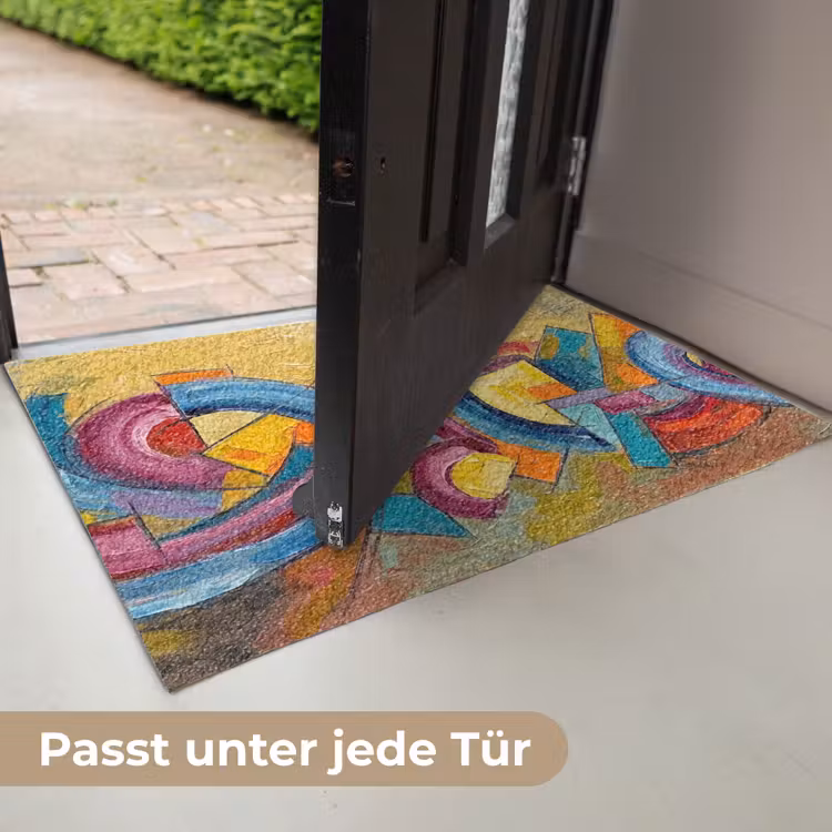 Abstract - Cirkels - Schilderij - Kleurrijk - Dynamisch Deurmat klein -USP_DE