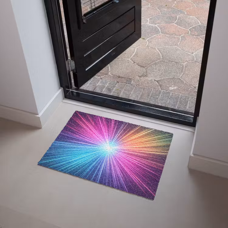 Abstract - Light - Burst - Modern - Colorful Deurmat klein -sfeer5