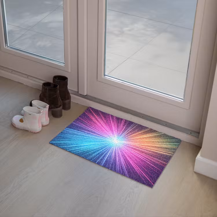 Abstract - Light - Burst - Modern - Colorful Deurmat klein -sfeer3