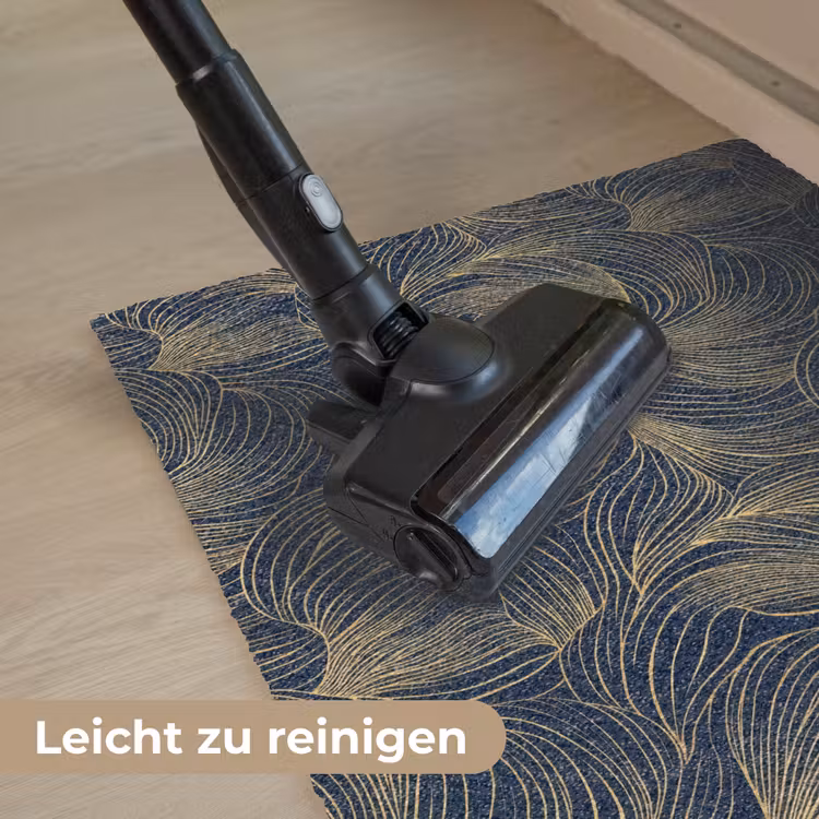 Abstract - Lijnen - Blauw - Goud Deurmat klein 898 -reinigen_DE