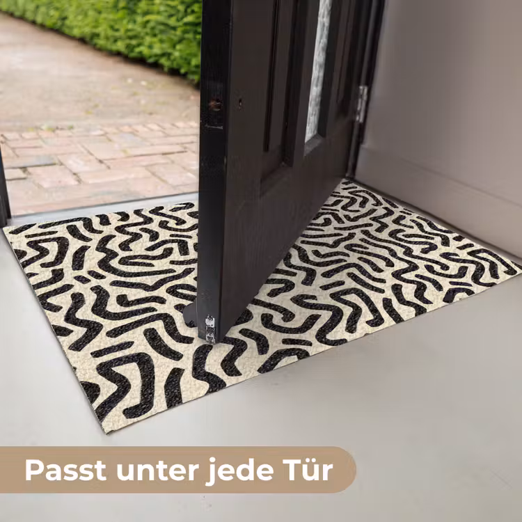 Abstract - Lijnen - Zwart Deurmat klein 898 -USP_DE