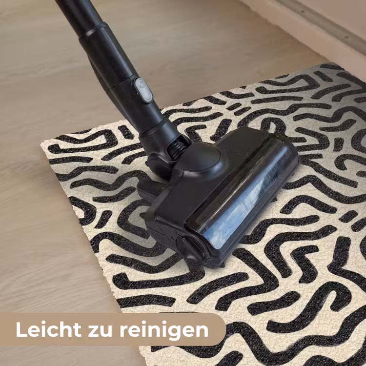 Abstract - Lijnen - Zwart Deurmat klein 898 -reinigen_DE