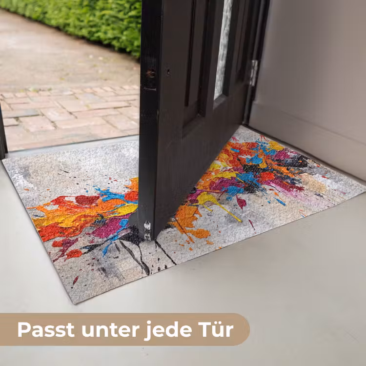 Abstract - Schilderij - Kleurrijk - Dynamisch Deurmat klein -USP_DE