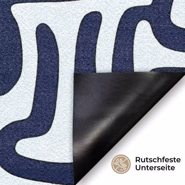 Abstract - Modern - Blauw Deurmat klein 898 -antislip_DE