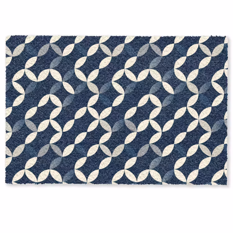 Abstract - Patroon - Blauw Deurmat klein 898 -zkaufland3d