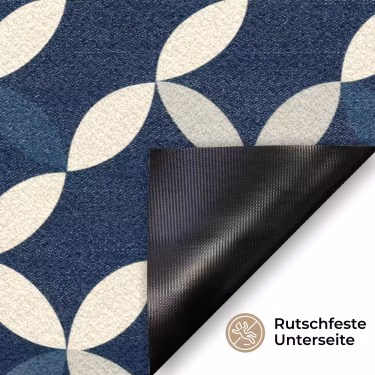 Abstract - Patroon - Blauw Deurmat klein 898 -antislip_DE