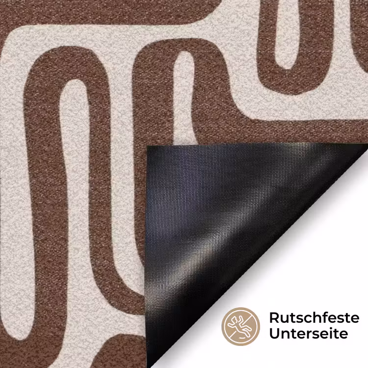 Abstract - Patroon - Bruin Deurmat klein 898 -antislip_DE