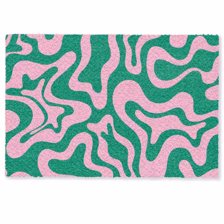 Abstract - Patroon - Groen - Roze - Kleurrijk Deurmat klein -zkaufland3d