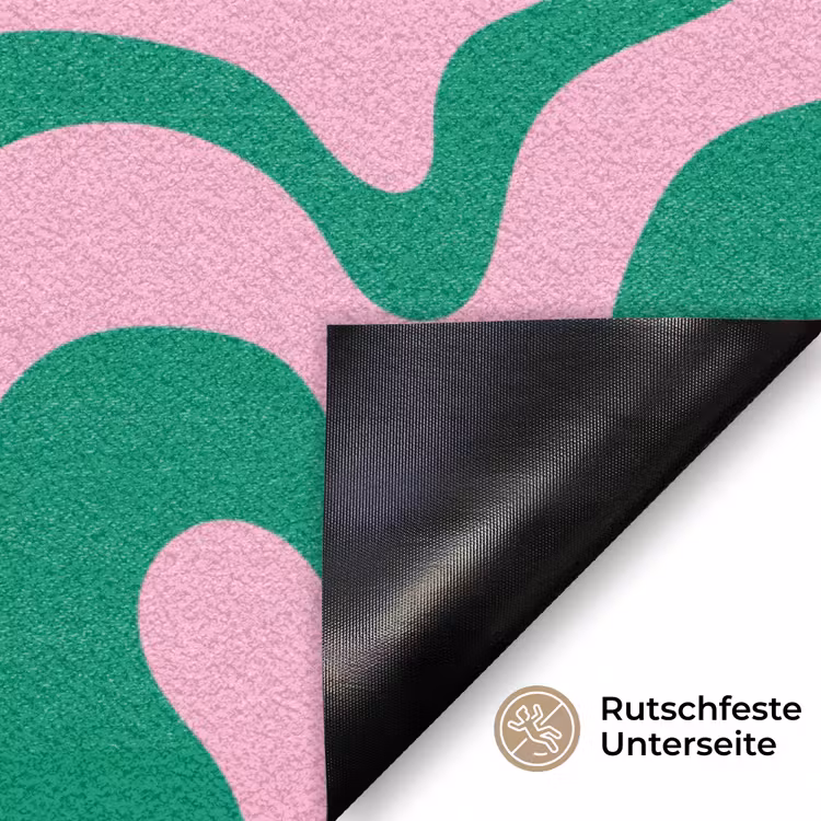Abstract - Patroon - Groen - Roze - Kleurrijk Deurmat klein -antislip_DE