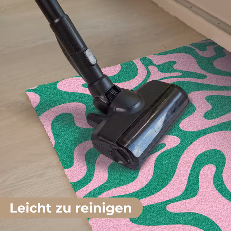Abstract - Patroon - Groen - Roze - Kleurrijk Deurmat klein -reinigen_DE