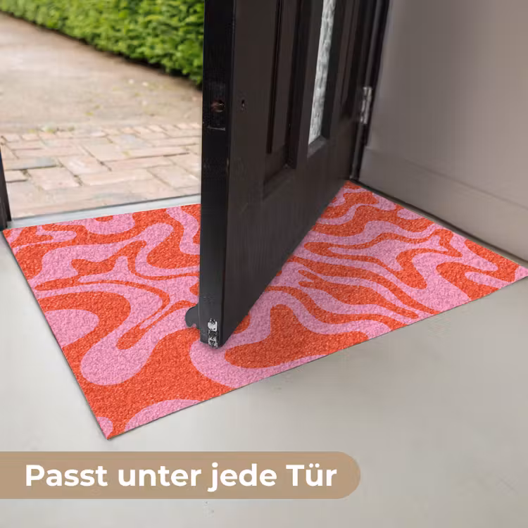 Abstract - Patroon - Rood - Roze - Minimalistisch Deurmat klein -USP_DE