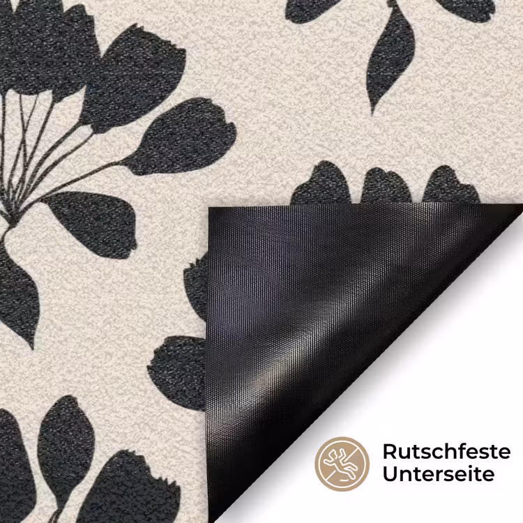 Abstract - Patroon - Zwart Deurmat klein 898 -antislip_DE