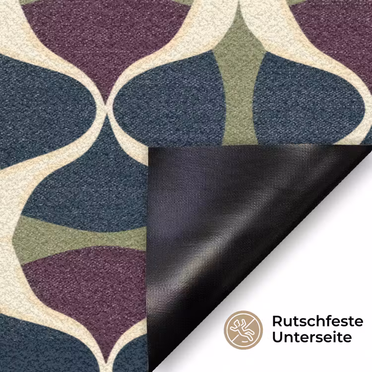 Abstract - Retro - Kleurrijk Deurmat klein 898 -antislip_DE