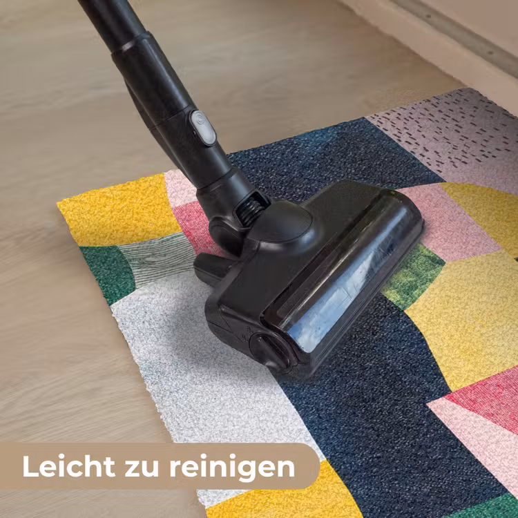 Abstract - Roze - Lappen - Vormen - Geel Deurmat klein -reinigen_DE