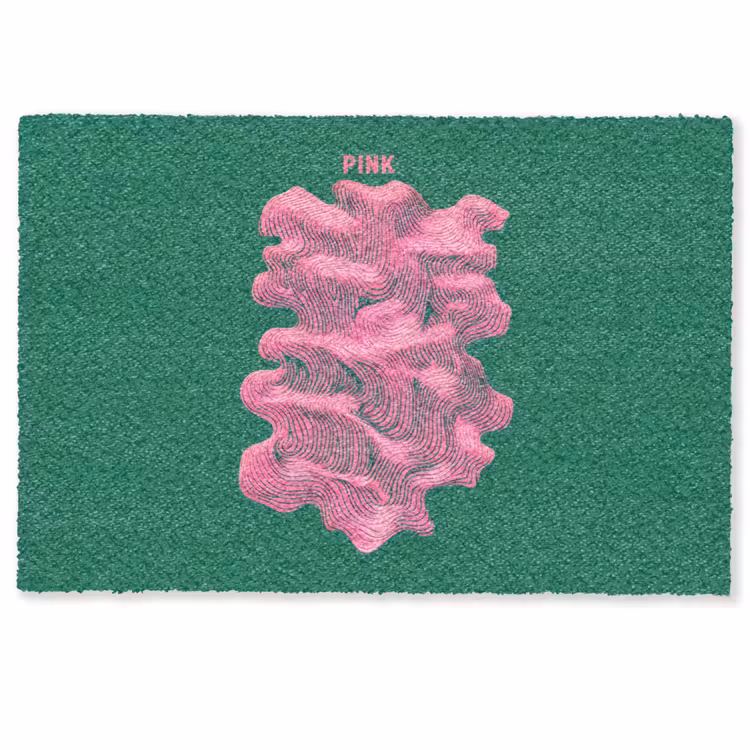 Abstract - Pink - Lijnen - Groen Deurmat klein -zkaufland3d