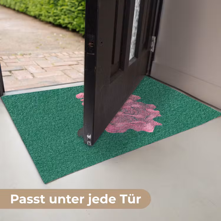 Abstract - Pink - Lijnen - Groen Deurmat klein -USP_DE