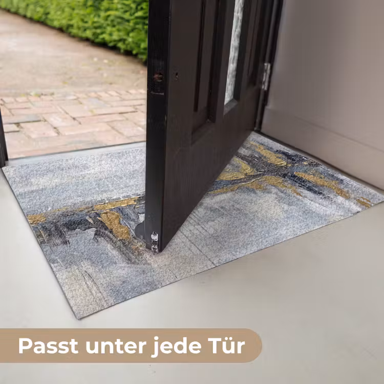 Abstract - Structuur - Goud - Grijs - Modern Deurmat klein -USP_DE