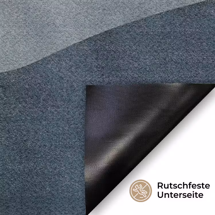 Abstract - Golven - Blauw Deurmat klein -antislip_DE