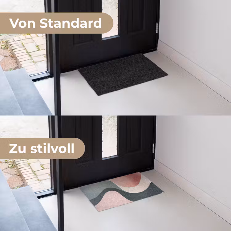 Abstract - Golven - Sierlijk - Roze Deurmat klein -voor-na_DE