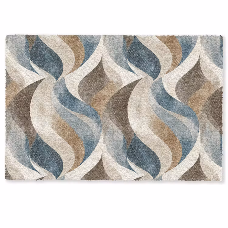 Abstract - Golven - Kleurrijk Deurmat klein 898 -zkaufland3d