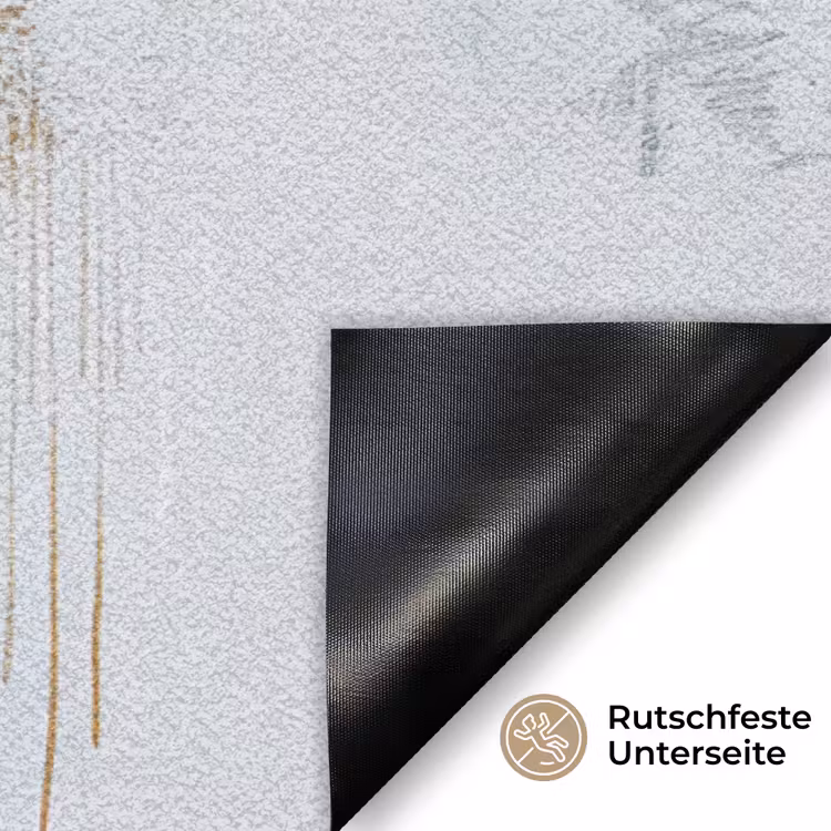 Abstract - Winter - Sneeuwvlok - Sneeuw - Goud Deurmat klein -antislip_DE