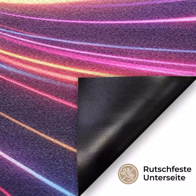 Abstract - Swirl - Futuristic - Neon Deurmat klein -antislip_DE