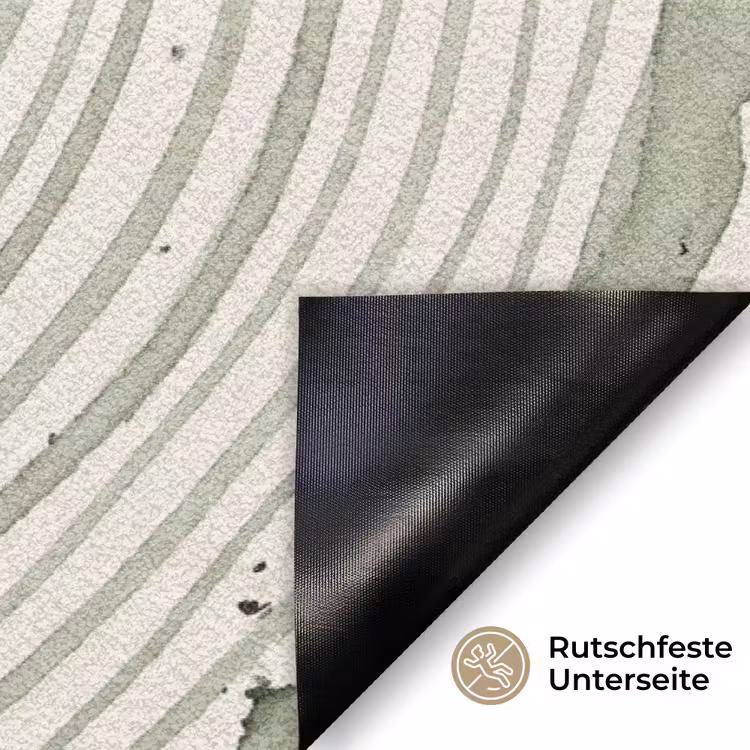 Abstractie - Cirkels - Waterverf - Groen - Modern Deurmat klein -antislip_DE