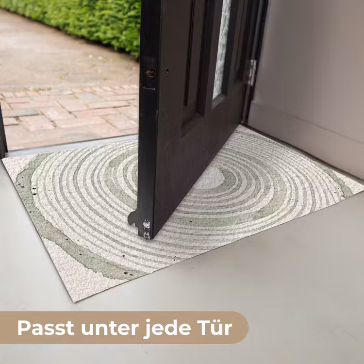 Abstractie - Cirkels - Waterverf - Groen - Modern Deurmat klein -USP_DE