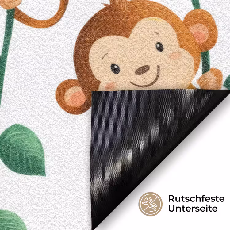 Apen - Lianen - Kleurrijk Deurmat klein 898 -antislip_DE