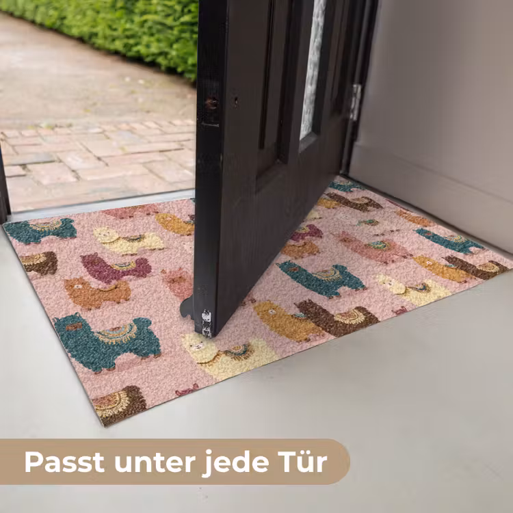Alpaca's - Patroon - Kleurrijk Deurmat klein 898 -USP_DE