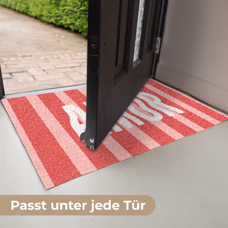 Amor - Strepen - Rood - Roze Deurmat klein -USP_DE